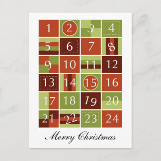 Advent Calendar Feiertagspostkarte