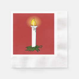 Advent Candle Red Coined Standard Paper Napkin Serviette