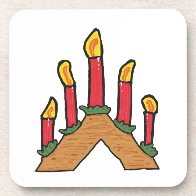 Advent Candles Getränkeuntersetzer (Vorderseite)