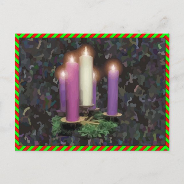 Advent Candles Postkarte (Vorderseite)