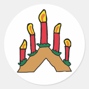 Advent Candles Runder Aufkleber