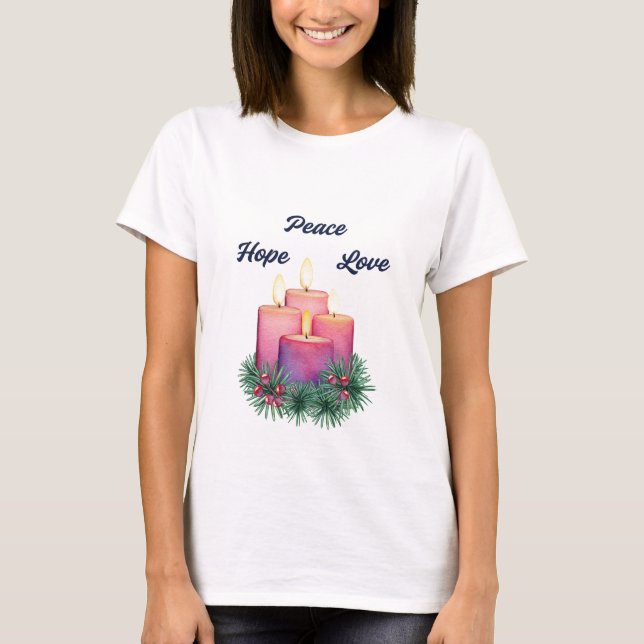 Advent candles T-Shirt (Vorderseite)