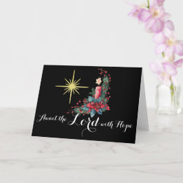 Advent erwartet den Herrn mit Hoffnung Weihnachtss Karte