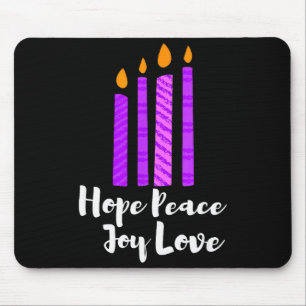 Advent Immergrüner Kranz Kerzen Hoffnung Frieden F Mousepad