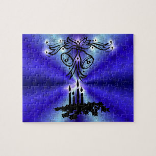 Advent, Weihnachten Artdeco auf Blue Green Rainbow