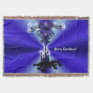 Advent, Weihnachten Artdeco auf Blue Green Rainbow Decke