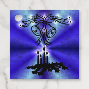 Advent, Weihnachten Artdeco auf Blue Green Rainbow Geschenkanhänger