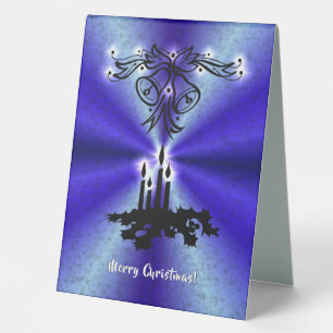Advent, Weihnachten Artdeco auf Blue Green Rainbow Tischaufsteller