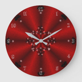 Advent, Weihnachten Artdeco auf rotem Regenbogen Große Wanduhr