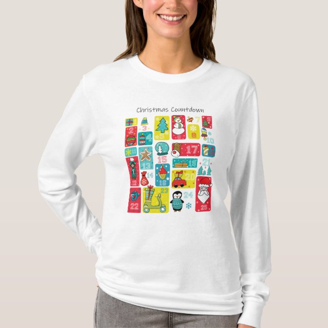 Adventskalender Weihnachtsfeiertag T-Shirt (Vorderseite)
