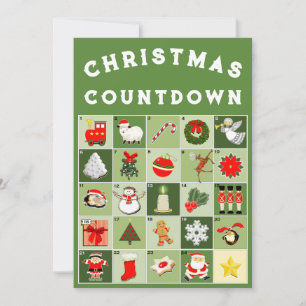 Adventskalender Weihnachtskarte Feiertagskarte