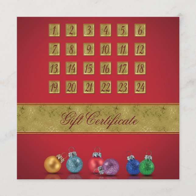 Adventskalender Weihnachtsschmuck (Vorderseite)