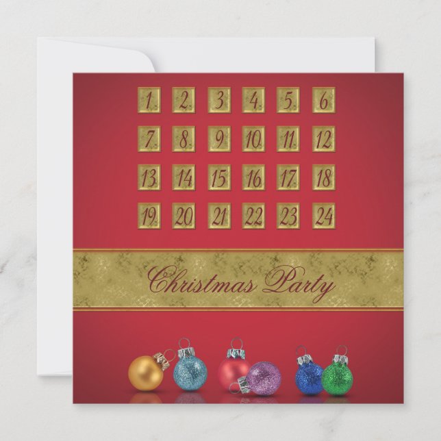 Adventskalender Weihnachtsschmuck Einladung (Vorderseite)