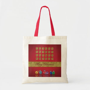 Adventskalender Weihnachtsschmuck Tragetasche