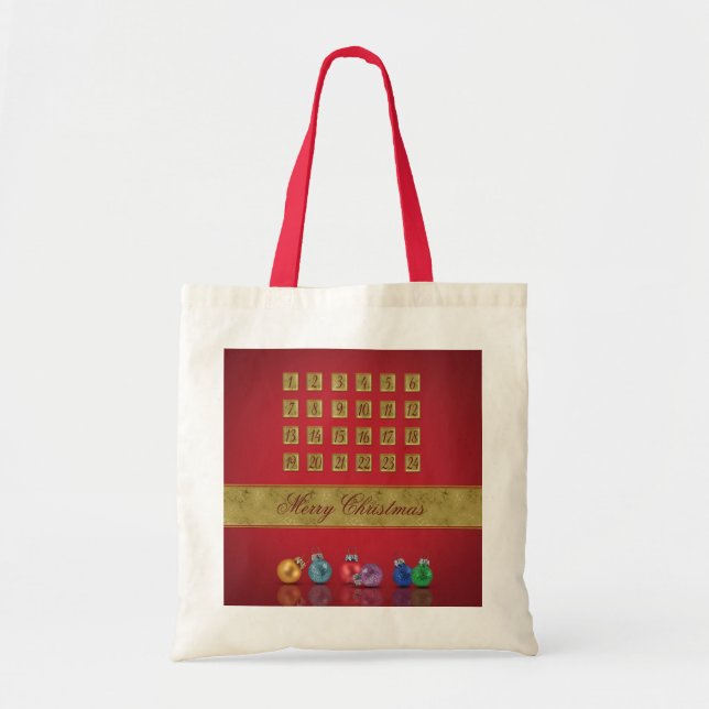 Adventskalender Weihnachtsschmuck Tragetasche (Vorne)