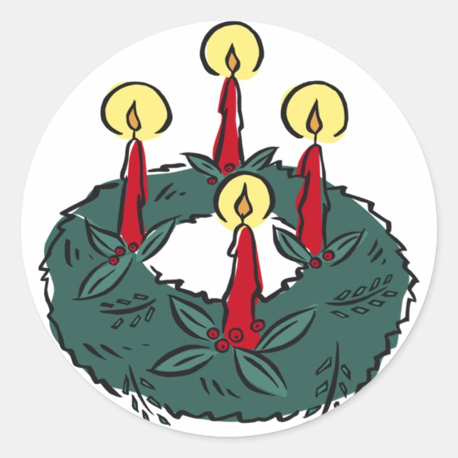 Adventskern Runder Aufkleber (Vorderseite)