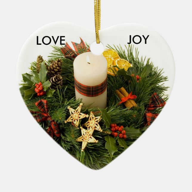 Adventskranz Keramik Ornament (Vorne)