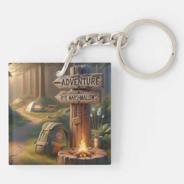 Adventure Acrylic Keychain – BYO Marshmallows Fun Schlüsselanhänger (Rückseite)