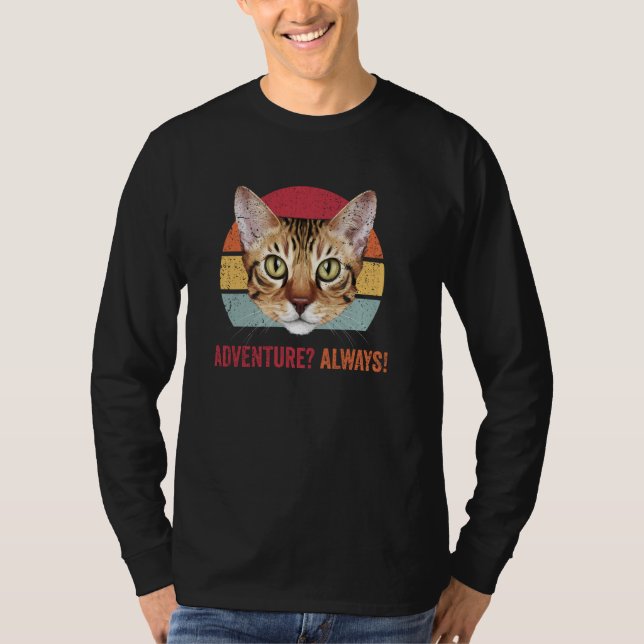 Adventure Always Abyssinian Cat Funny Kitten Kitty T-Shirt (Vorderseite)