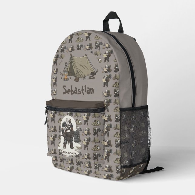 adventure American Bulldog gladiator dog T-Shirt Bedruckter Rucksack (Rückseitige Ecke Rechts)