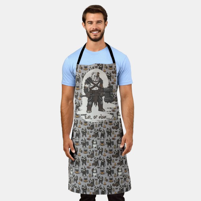 adventure American Bulldog gladiator dog T-Shirt Schürze (Getragen)