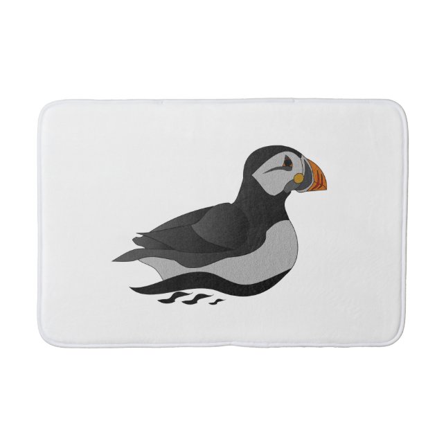 Adventure Atlantic Puffin Cartoon Badematte (Vorderseite)