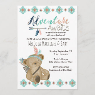 Adventure Await Baby Shower Einladung