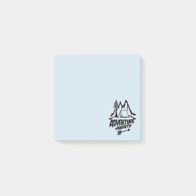 Adventure Await Camping Post-It Notes (Devant)