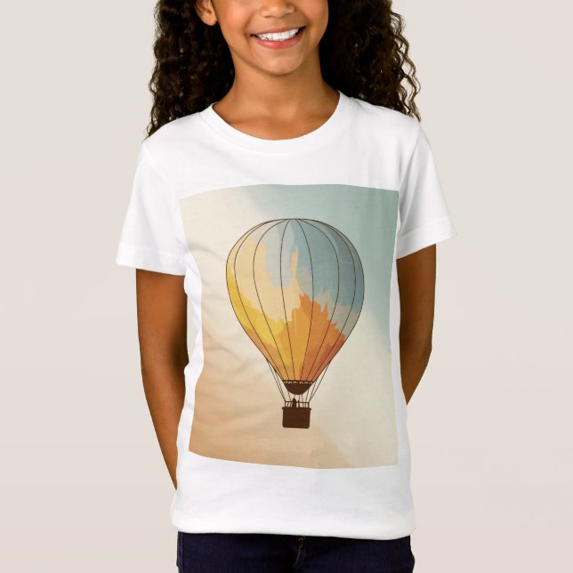 Adventure Await : Hot Air Balloon T-Shirt Design (Devant)