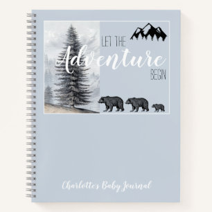 Adventure Await Woodland Bear Baby Journal