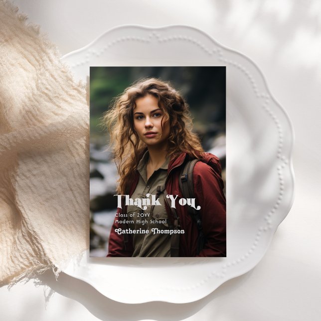 Adventure Awaits Abschluss Dankeskarte (Adventure Awaits Graduation Thank You Card)