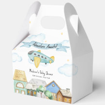 Adventure Awaits Aviator Airplane Baby Shower 