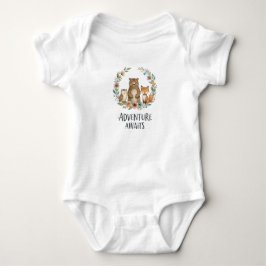 Adventure Awaits Baby Bodysuit – Woodland Animals  Baby Strampler