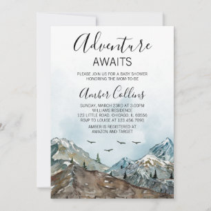 Adventure Awaits Baby Shower Einladung