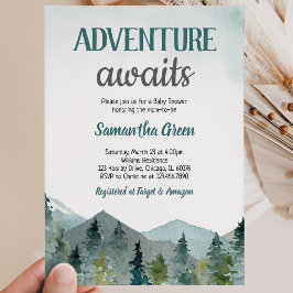 Adventure Awaits Baby Shower Einladung
