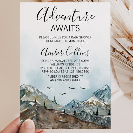 Adventure Awaits Baby Shower Einladung