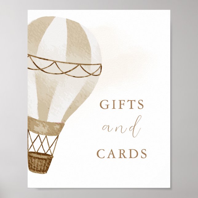 Adventure Awaits Baby Shower | Geschenke und Karte Poster (Vorne)