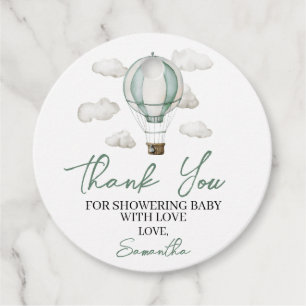 Adventure Awaits Baby Shower Round Fevor Tags Geschenkanhänger