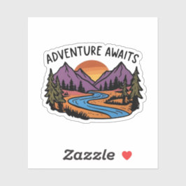 Adventure Awaits - Bergwelt Aufkleber