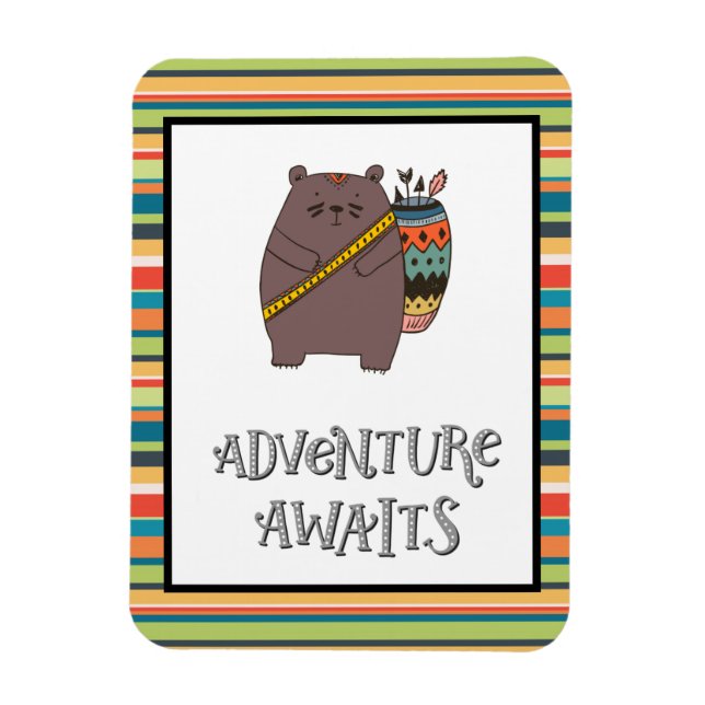 Adventure Awaits Boho Bar Magnet (Vertikal)
