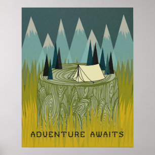 Adventure Awaits - Boys Room Art Kinder Design Poster