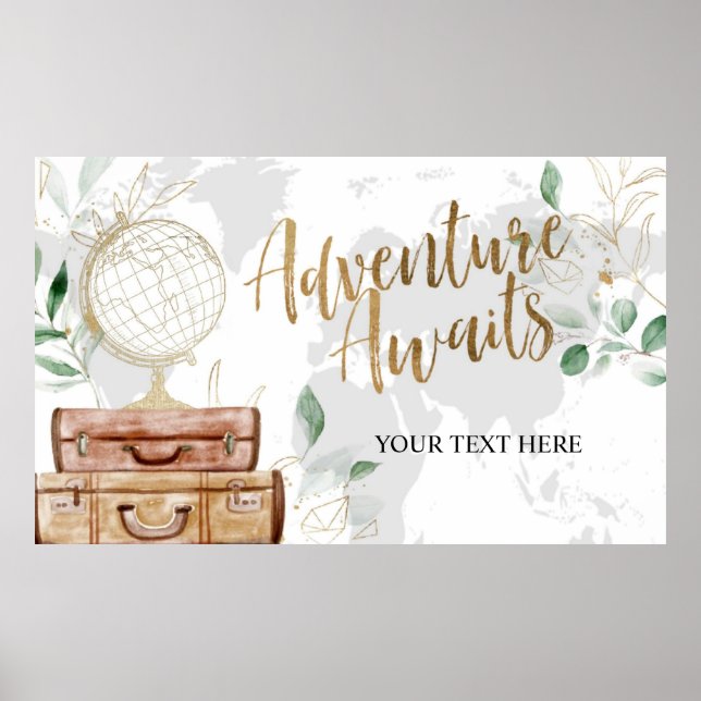 Adventure Awaits, Brautparty Banner Poster (Vorne)