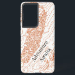 Adventure Awaits - Fall Brownell Phone Samsung Galaxy Hülle<br><div class="desc">Eine ausschließlich konturorientierte Landkarte der alten Kohlebergwerke in der Nähe des Stausees von Brownell.</div>