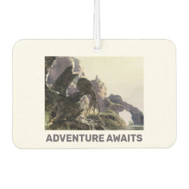 Adventure Awaits. Fantasy landscape Autolufterfrischer