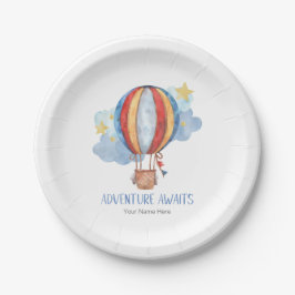 Adventure Awaits Hot Air Ballon Kindergeburtstag Pappteller