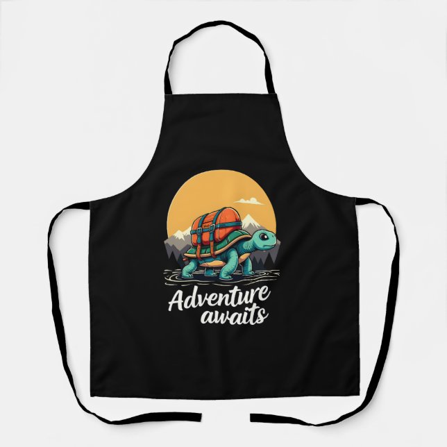 Adventure Awaits is Hiking Adventures is Outdoor A Schürze (Vorderseite)