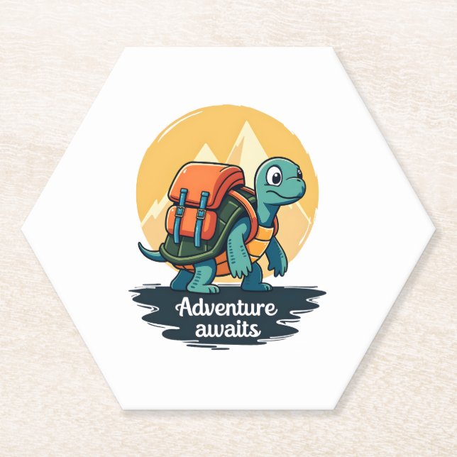 Adventure Awaits is Hiking Adventures is Outdoor A Untersetzer (Vorderseite)