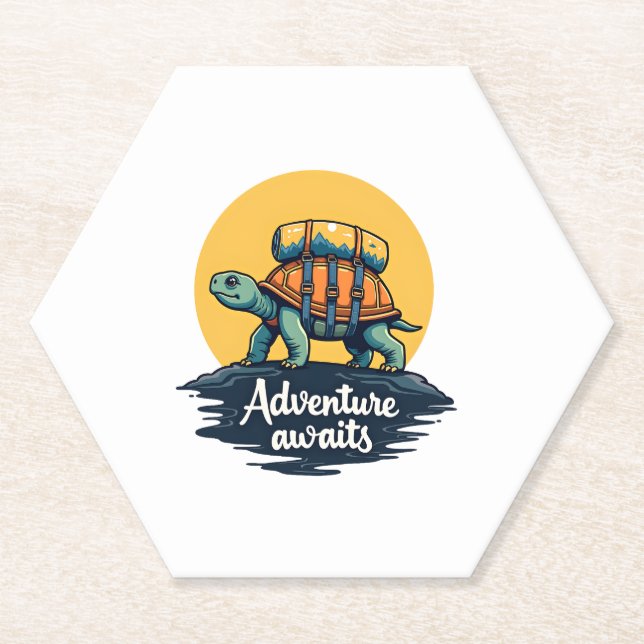Adventure Awaits is Hiking Adventures is Outdoor A Untersetzer (Vorderseite)
