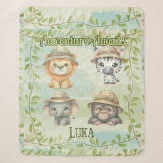 Adventure Awaits Personalize Safari Woodlands Baby Sherpadecke