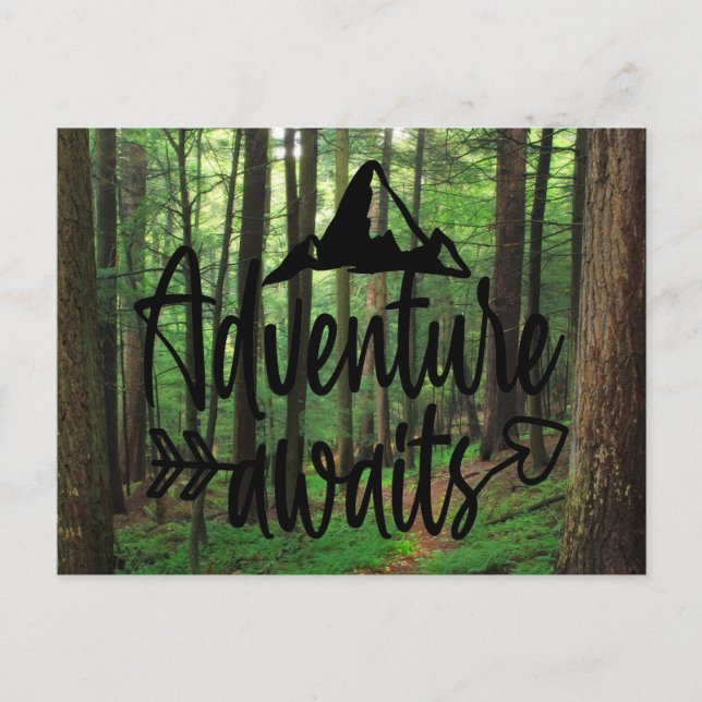 Adventure Awaits Postcard Postkarte (Vorderseite)